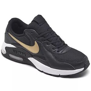 Nike Air Max Women’s Excee Casual Sneakers In Black and Gold Size 8